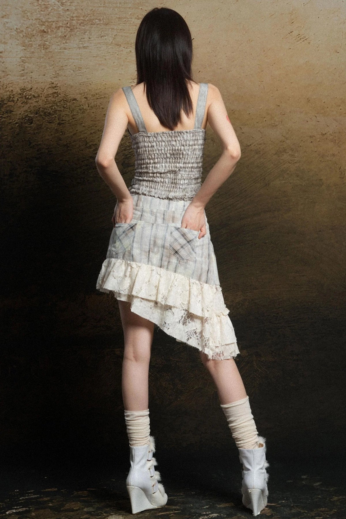 Punk Tiered Lace Skirt