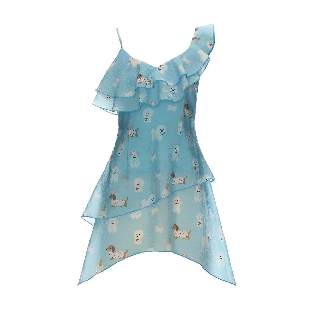 Puppy Print Ruffle Pants Set-Up