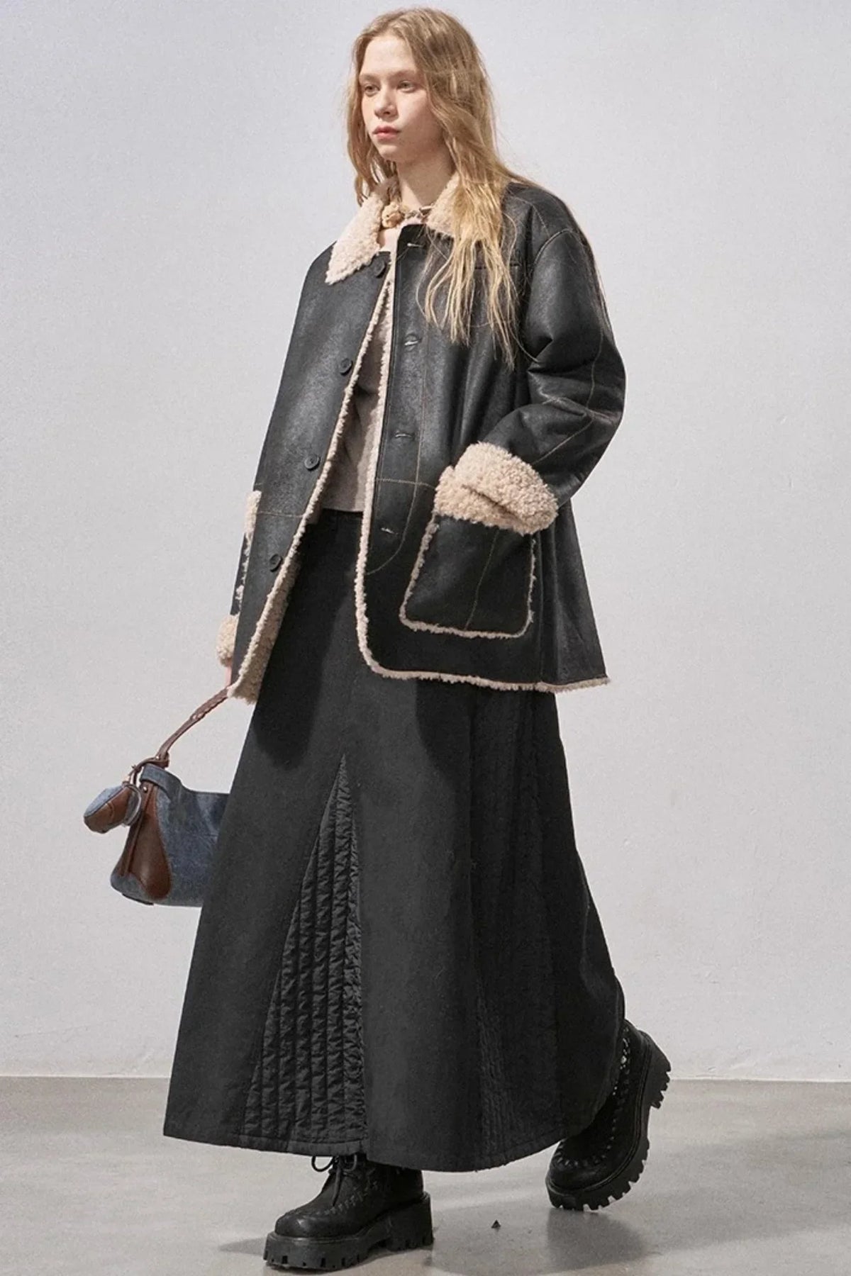 Pure Cotton Asymmetrical Skirt