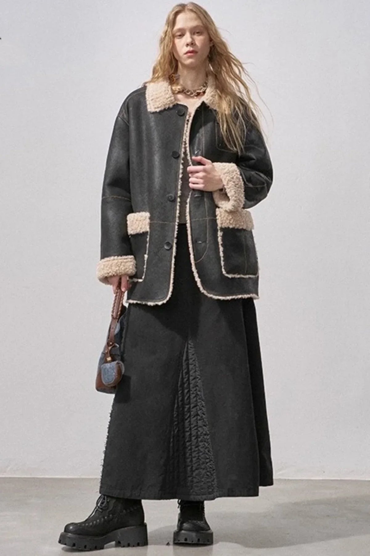 Pure Cotton Asymmetrical Skirt