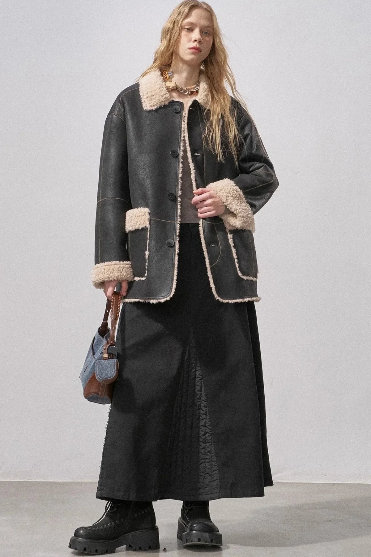 Pure Cotton Asymmetrical Skirt