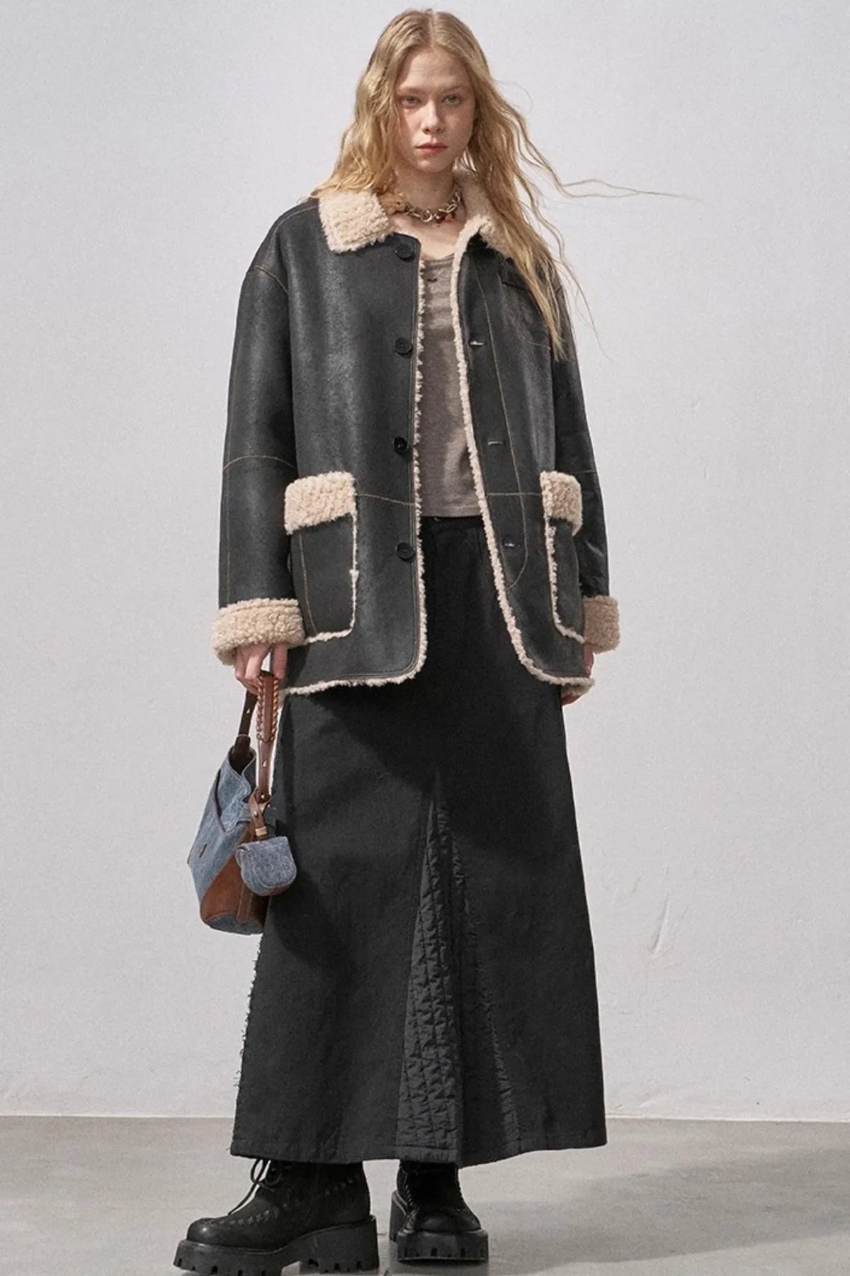 Pure Cotton Asymmetrical Skirt