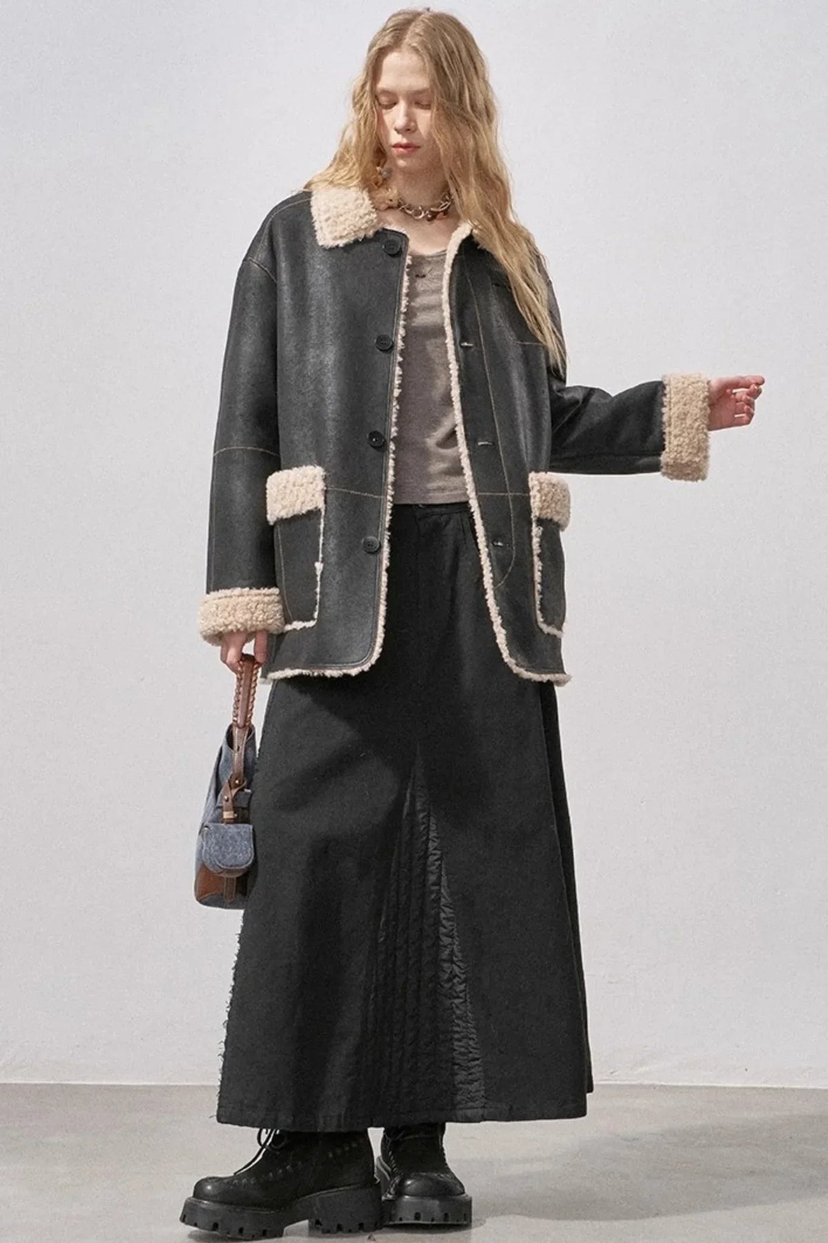 Pure Cotton Asymmetrical Skirt