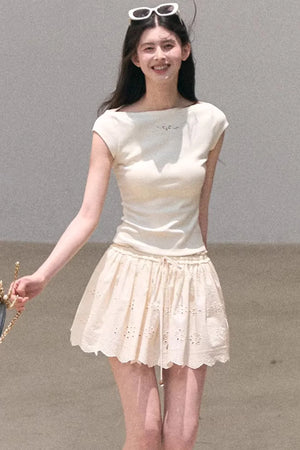 Pure Cotton Embroidered Skirt