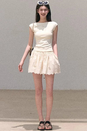 Pure Cotton Embroidered Skirt