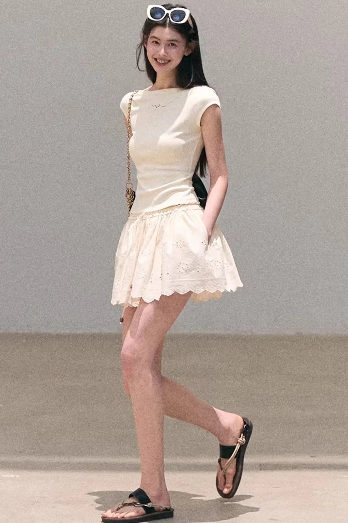 Pure Cotton Embroidered Skirt