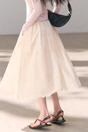 Pure Cotton Embroidered Skirt
