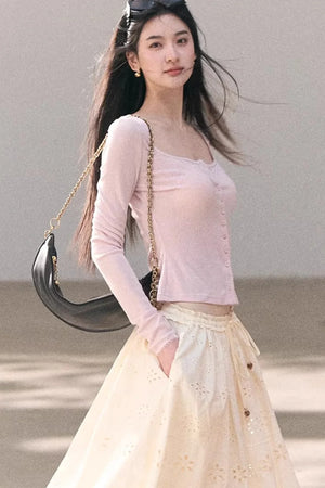 Pure Cotton Embroidered Skirt