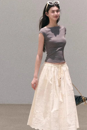 Pure Cotton Embroidered Skirt