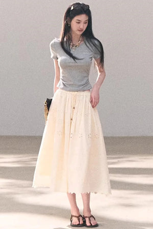 Pure Cotton Embroidered Skirt