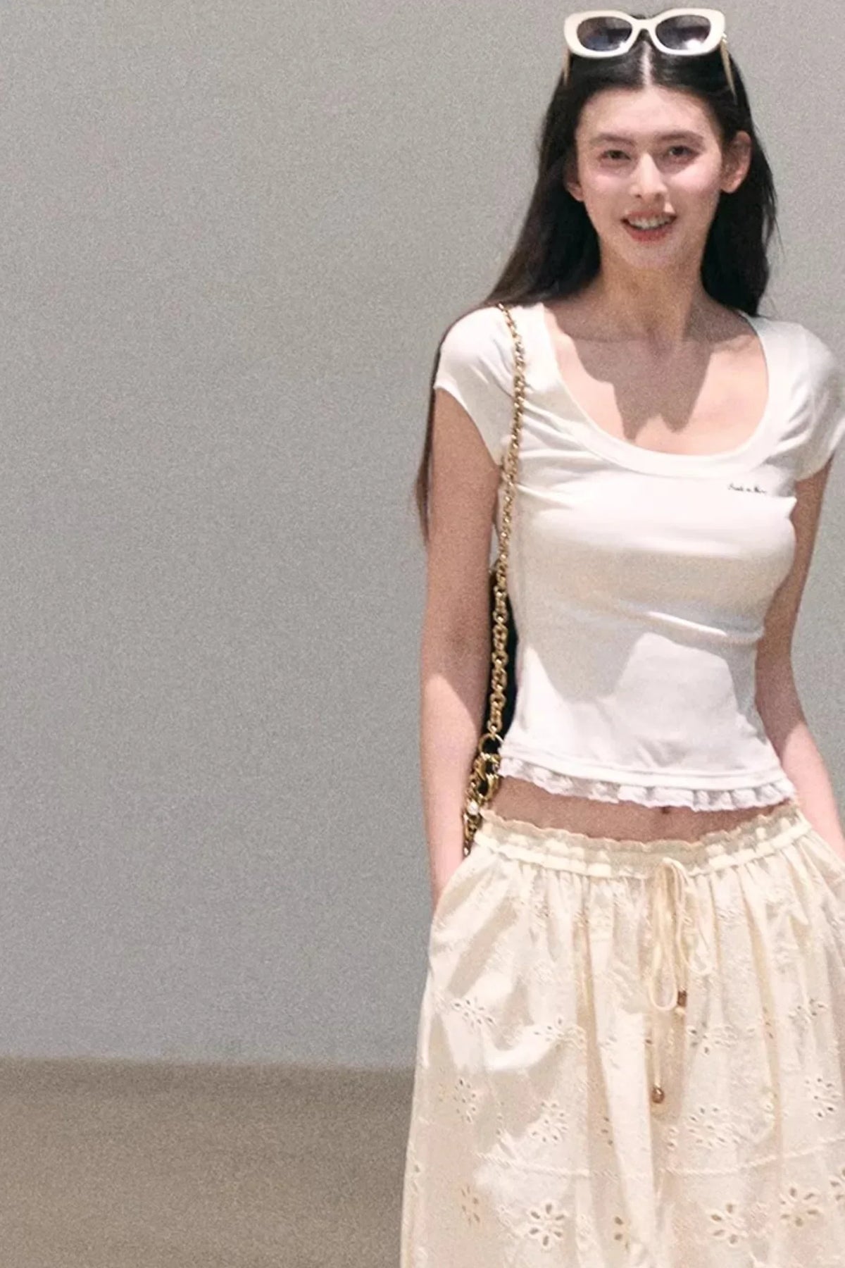 Pure Cotton Embroidered Skirt