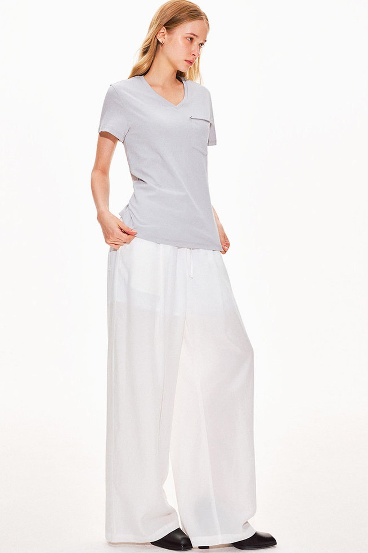 Pure Cotton V-Neck Top