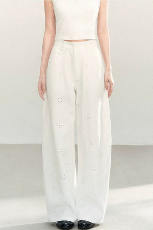 Pure Cotton Wide-Leg Pants