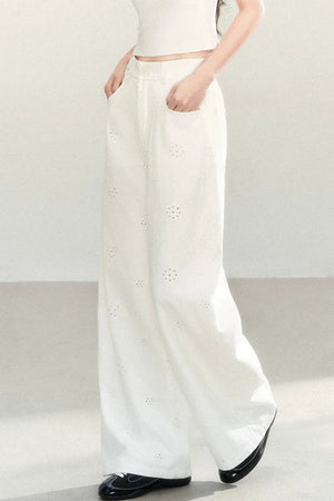 Pure Cotton Wide-Leg Pants