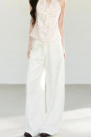 Pure Cotton Wide-Leg Pants