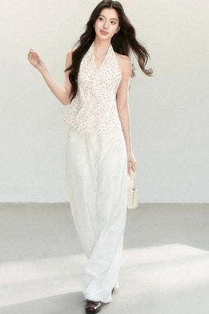 Pure Cotton Wide-Leg Pants