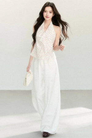 Pure Cotton Wide-Leg Pants