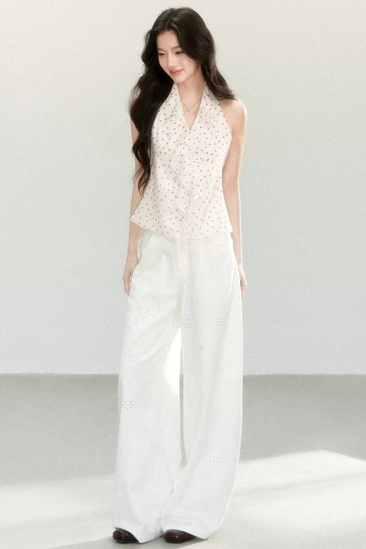 Pure Cotton Wide-Leg Pants
