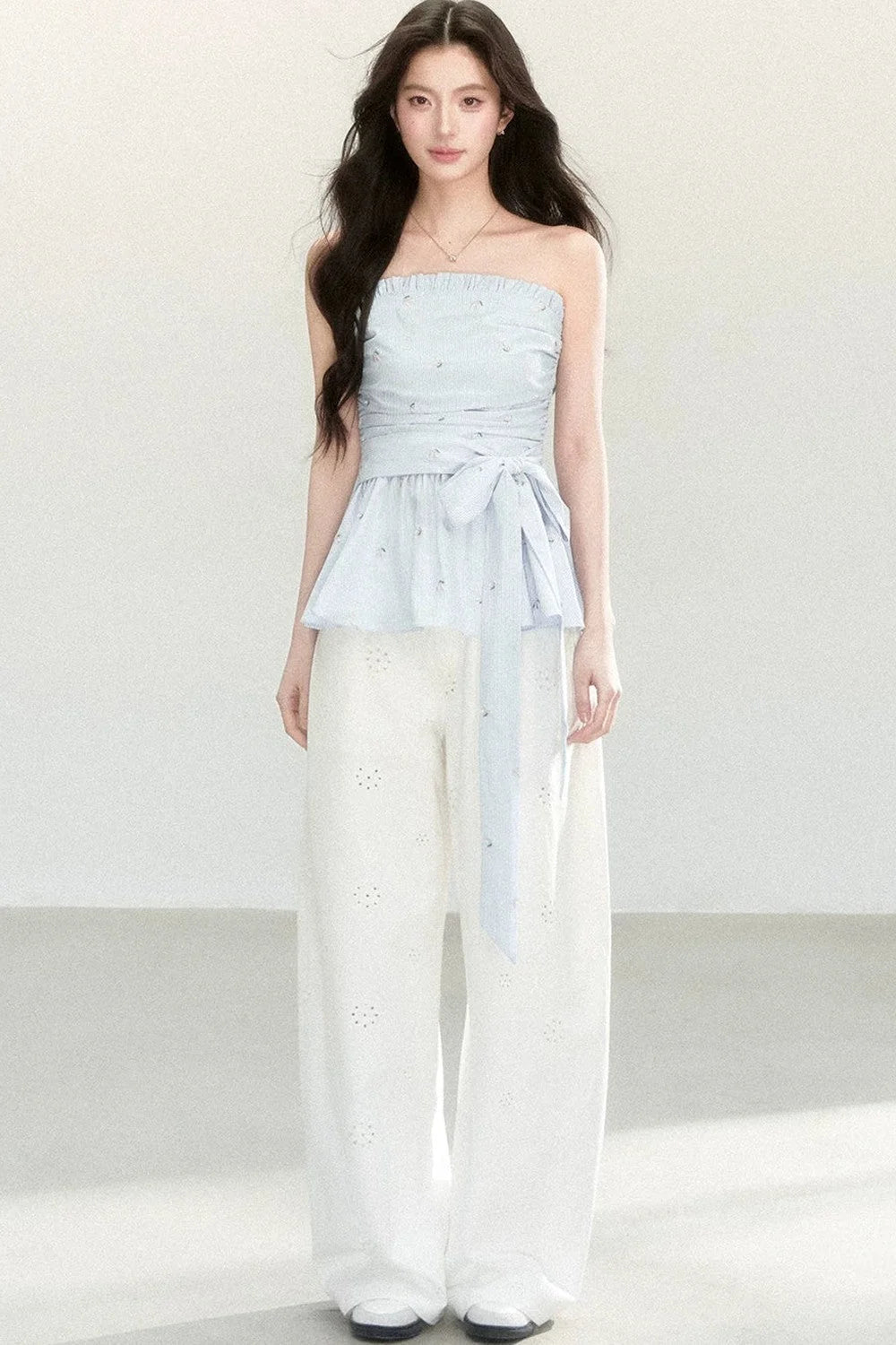 Pure Cotton Wide-Leg Pants