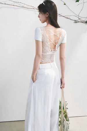 Pure Desire Lace Backless Top