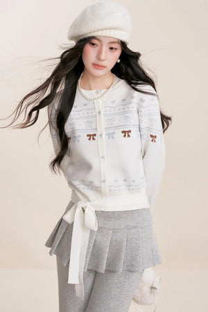 Pure Hand-Painted Jacquard Crew Neck Sweater