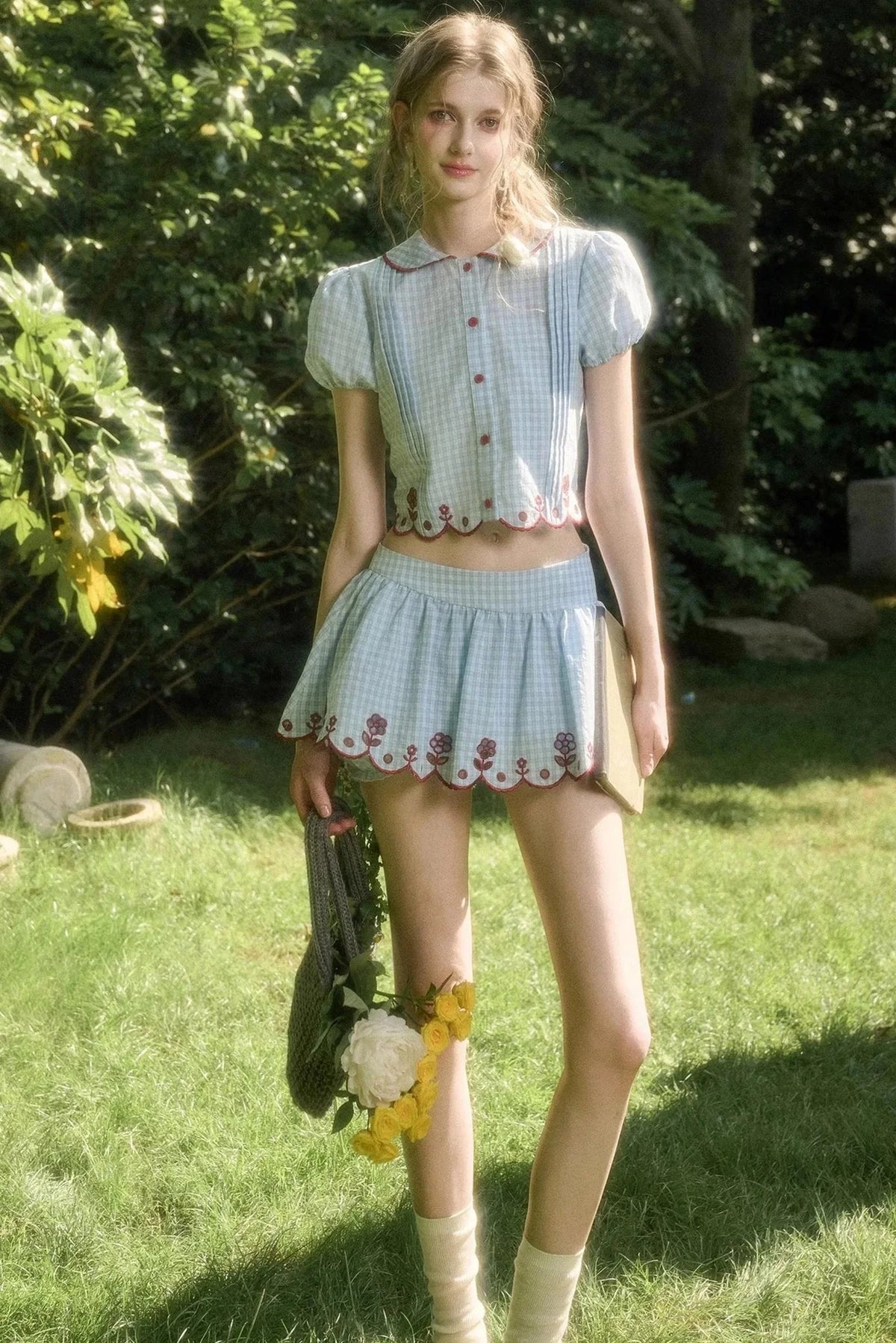 Pure Lace Airy Shirt Set-Up