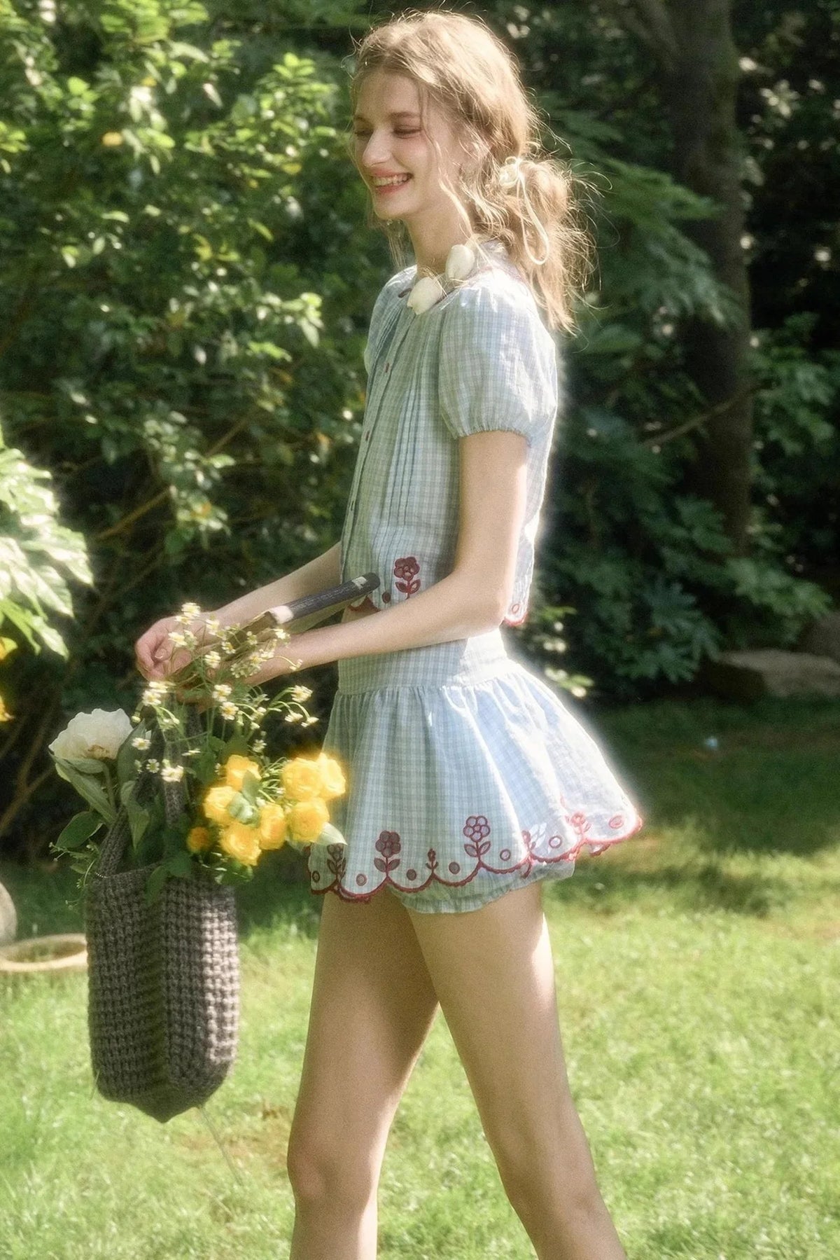 Pure Lace Airy Shirt Set-Up