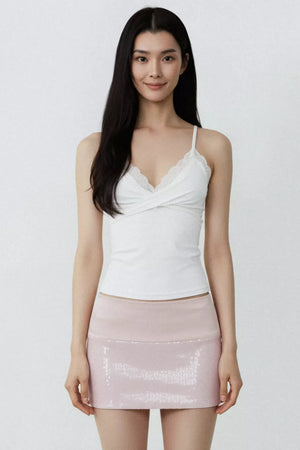 Pure White Desire Lace Camisole