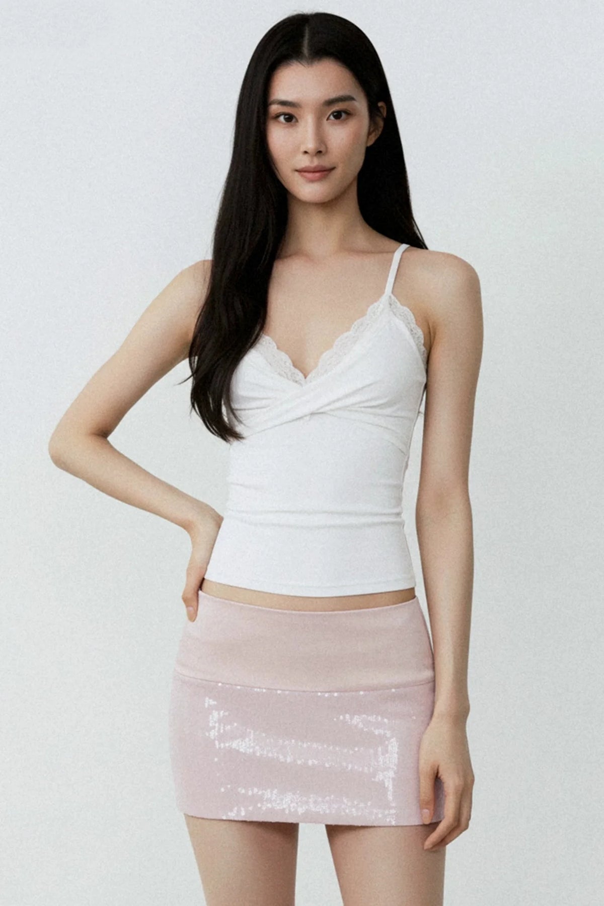 Pure White Desire Lace Camisole