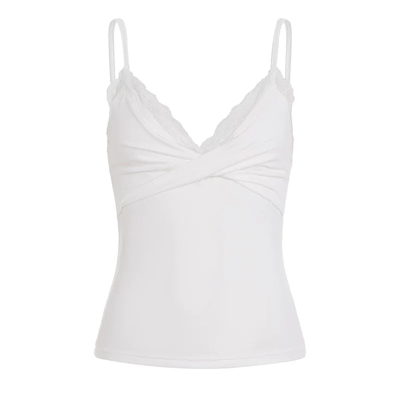 Pure White Desire Lace Camisole