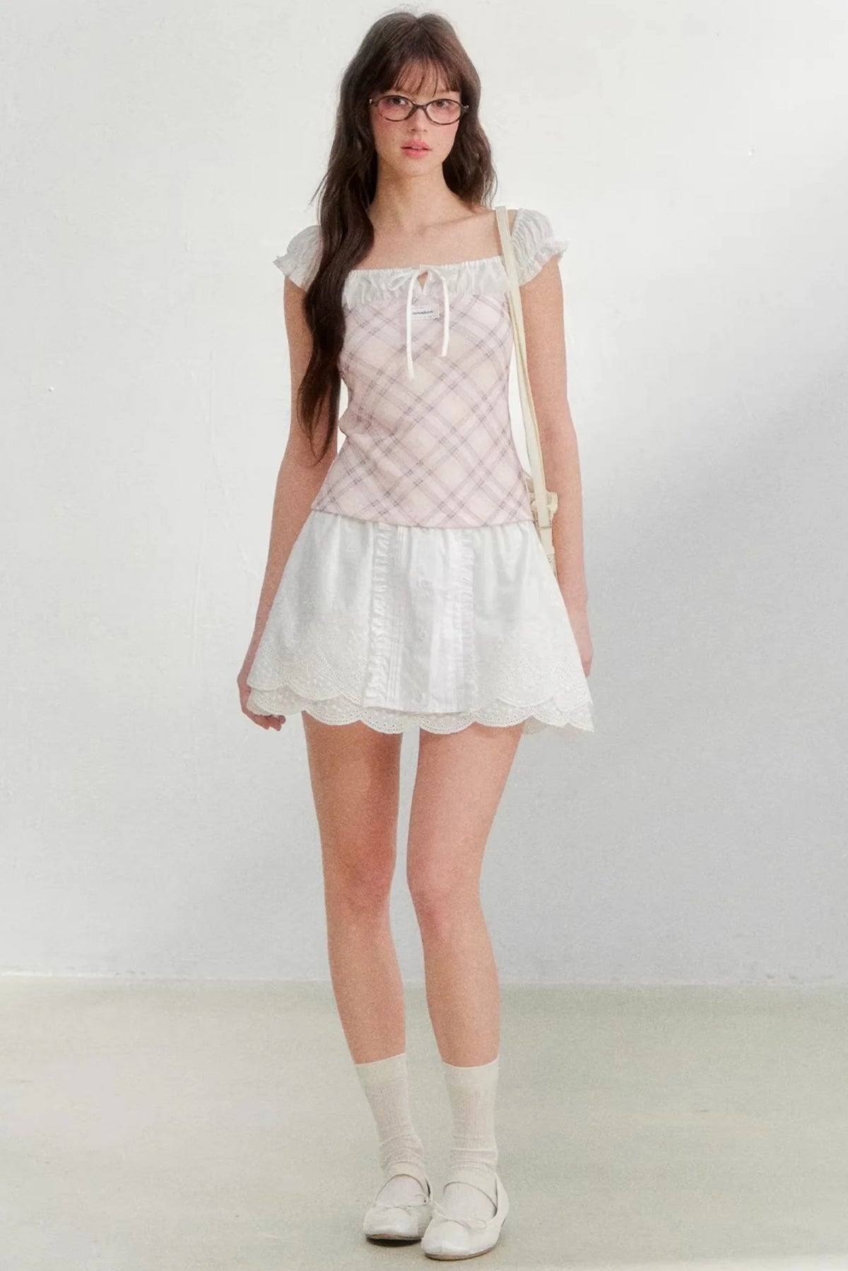 Pure White Embroidered Skirt