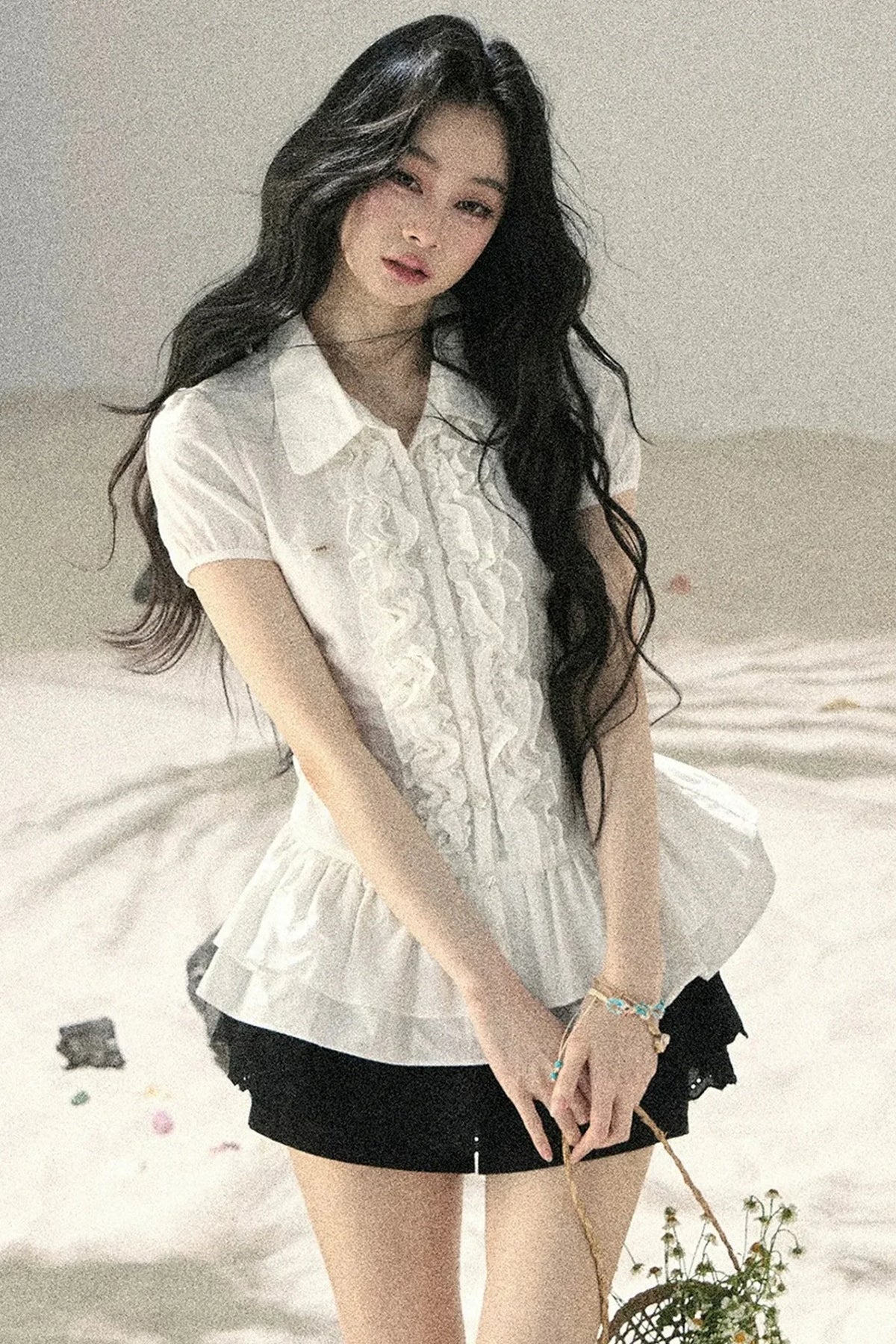 Pure White Ruffled Blouse