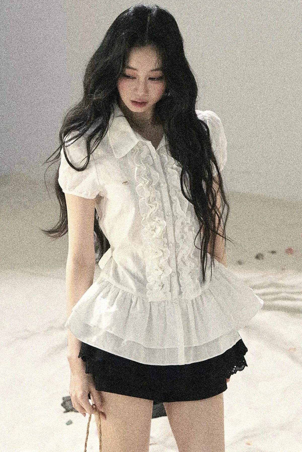 Pure White Ruffled Blouse