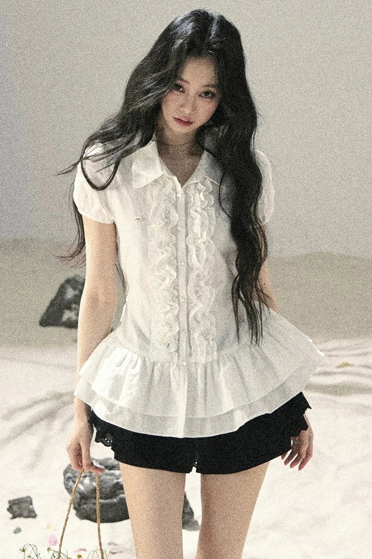 Pure White Ruffled Blouse