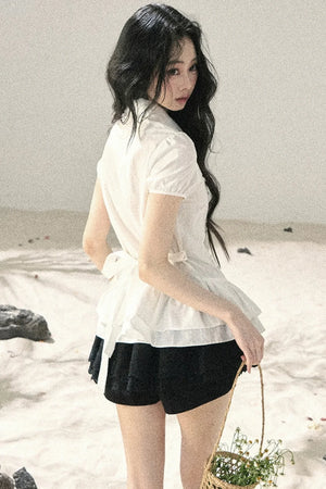 Pure White Ruffled Blouse