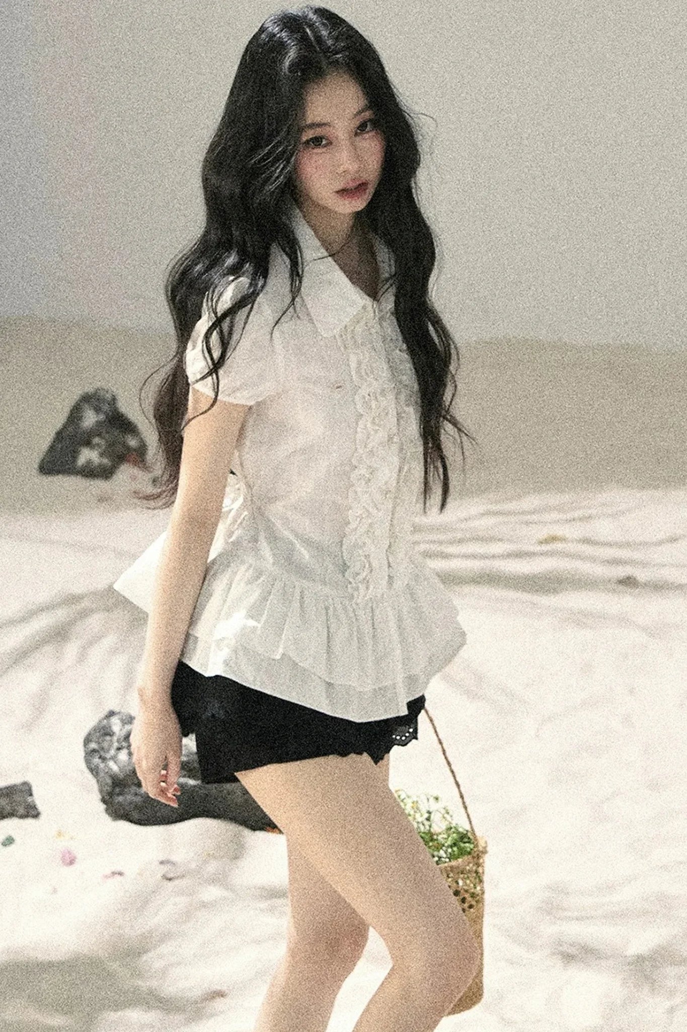 Pure White Ruffled Blouse