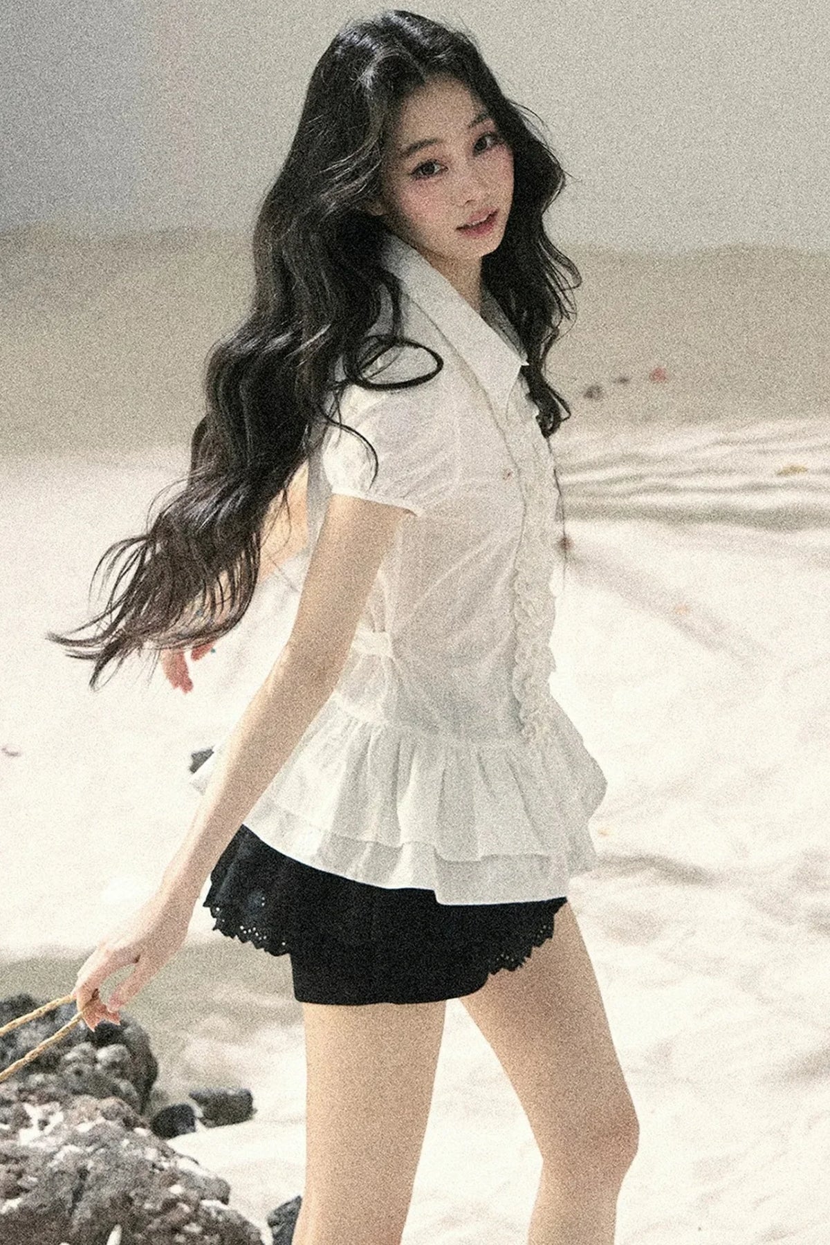 Pure White Ruffled Blouse