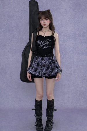 Purple Chain-Flower Bloomers Skirt