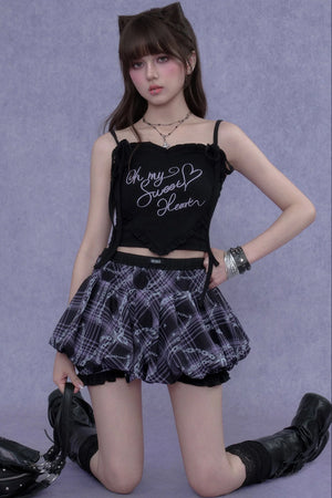 Purple Chain-Flower Bloomers Skirt