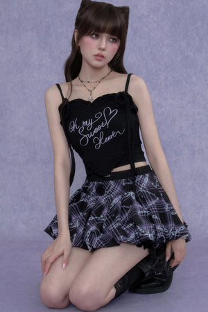 Purple Chain-Flower Bloomers Skirt