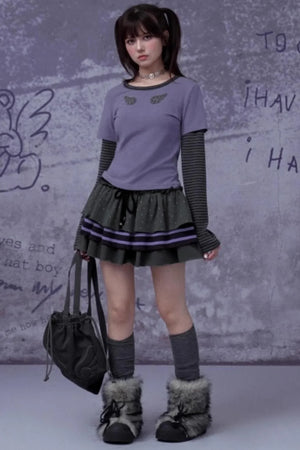 Purple Polka Dot Cake Skirt