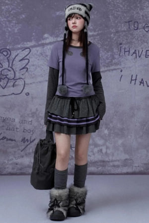 Purple Polka Dot Cake Skirt