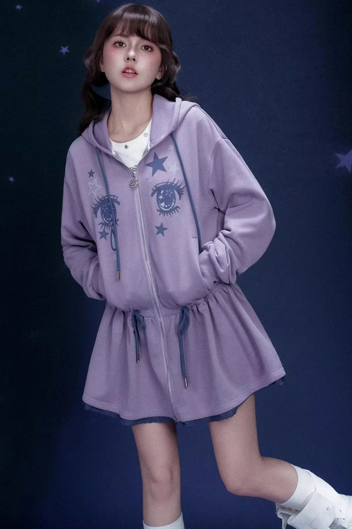 Purple Unicorn Sweatshirt Dress
