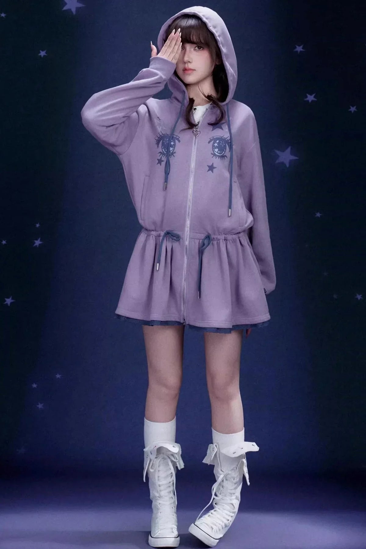 Purple Unicorn Sweatshirt Dress