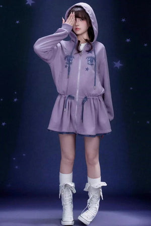 Purple Unicorn Sweatshirt Dress