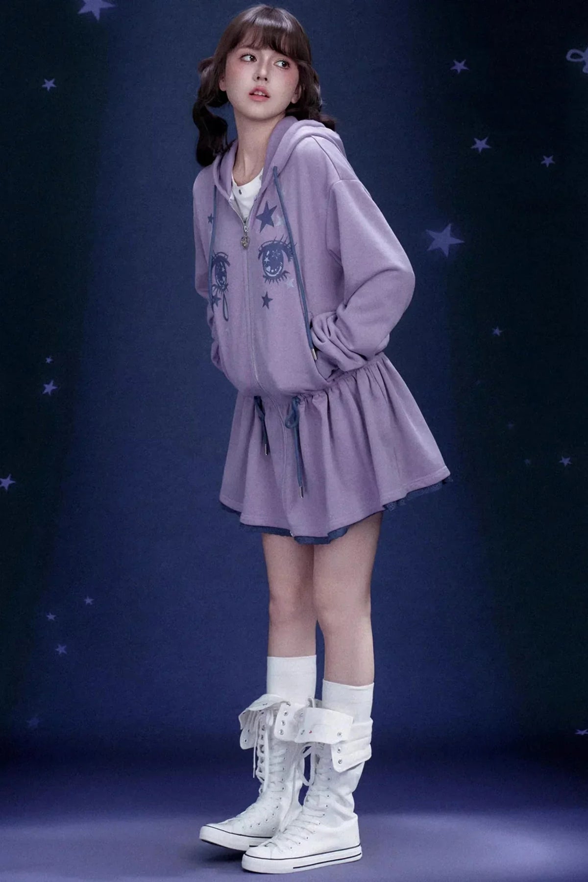 Purple Unicorn Sweatshirt Dress