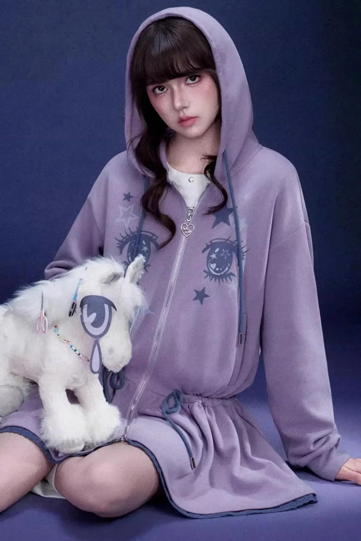 Purple Unicorn Sweatshirt Dress