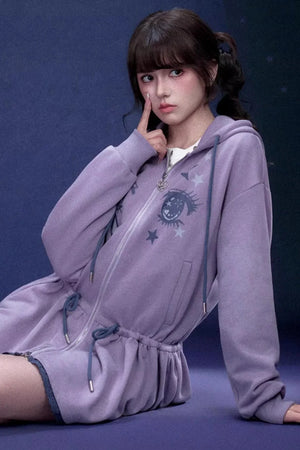 Purple Unicorn Sweatshirt Dress
