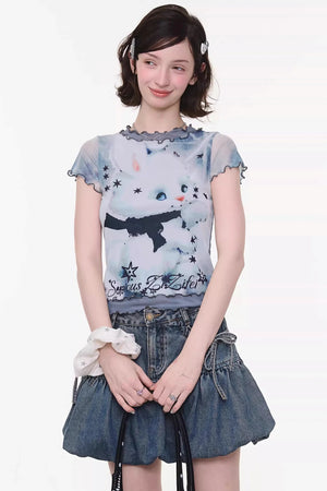 Rabbit Dream Mesh Top
