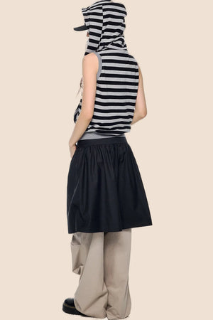 Rabbit Ear Striped Hooded Vest